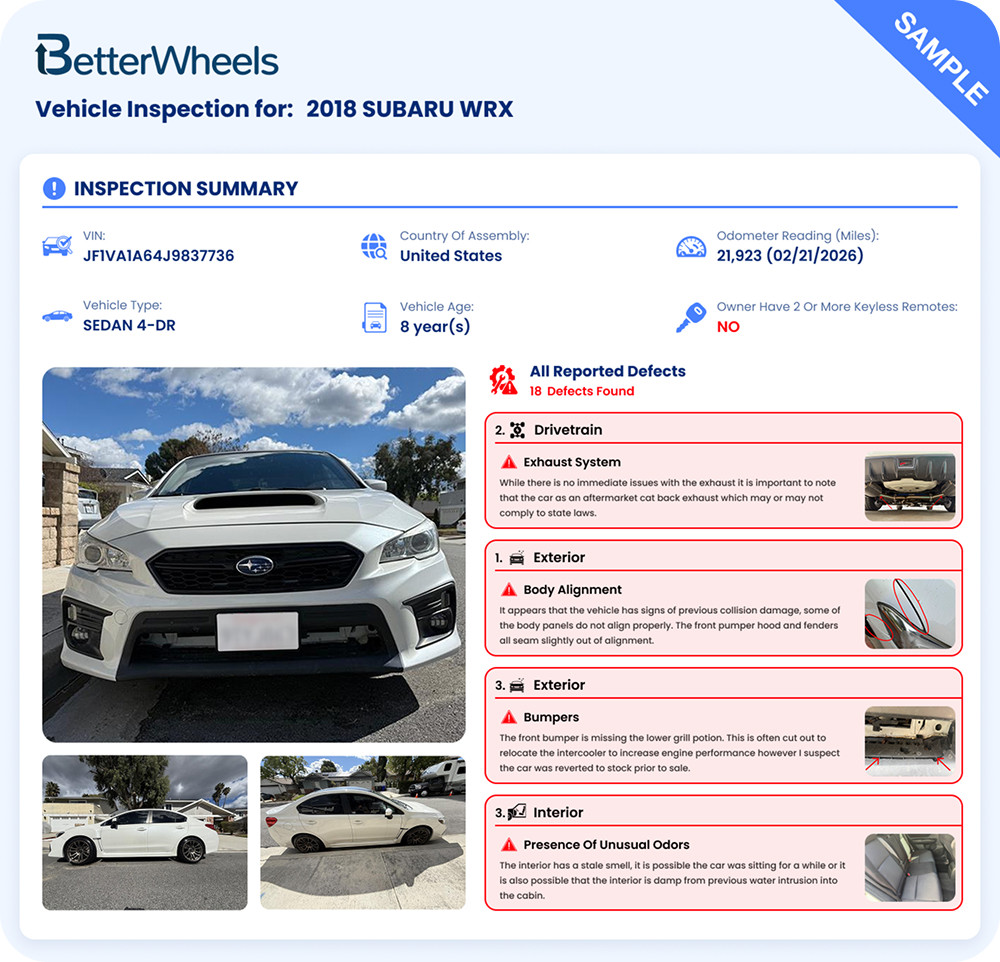 BetterWheels Vehicle Inspection Report